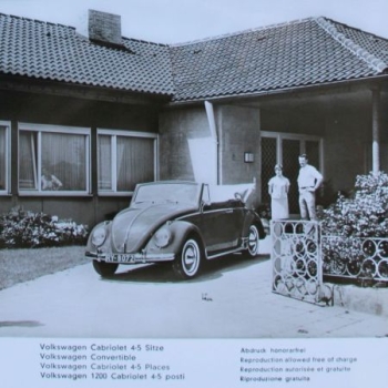 Volkswagen Käfer Cabriolet 1962 Werksfoto (8751)